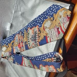 Necktie Navy Blue Tabasco Sauce Oysters J10387